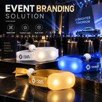 Bracelet LED en silicone personnalisé Sincen, imprimé pour événements d'entreprise, réunions annuelles, événements de participation en groupe, éclairage personnalisé, marque personnalisée