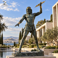 Sculpture de Zeus en bronze grandeur nature, statue de mythologie antique, personnalisée pour hôtel, cour, complexe hôtelier, centre commercial, centre d'art