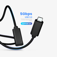 Cable de Extensión USB 3.0 Tipo C Macho a Hembra de Bajo Precio, Cable de Carga y Sincronización de Alta Velocidad para iPad, Teléfono Móvil y Dispositivos Digitales