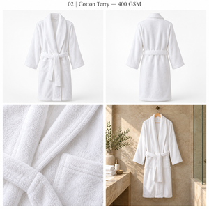 Bata de Baño de Felpa Blanca para Hombre con Cuello Chal, Bata de Spa Sólida, Ropa de Estar por Casa Acogedora para Hotel - Product Image 2