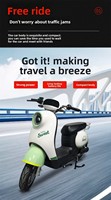 Moto électrique transfrontalière non pliable, scooter haute vitesse à batterie longue autonomie, modèle de livraison de repas A7 1000W