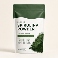 Complément nutritionnel à base de protéines végétales d'algues vertes, acides aminés, mélange pour smoothie, poudre de spiruline