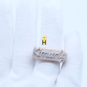 Double Plated Custom Icy <strong>Name</strong> <strong>Ring</strong> <strong>Personalised</strong> Hip Hop Full Iced Out Jewelry Letter <strong>Ring</strong> - Product Image 3