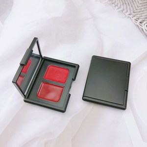 เครื่องจ่ายลิปสติก DIY พร้อมกระจก กล่องเก็บเครื่องสำอางแบบสองช่องสำหรับจัดเก็บเครื่องสำอาง พาเลทไฮไลท์เตอร์แบบพกพา - Product Image 3