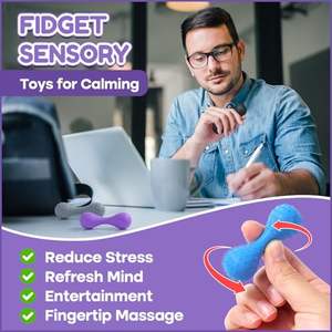 Autismo TDAH Niños Calmante Flexible Sensorial Ansiedad Alivio Texturizado Estrés <span class=keywords><strong>Fidget</strong></span> Juguetes Adultos Palo Sensorial - Product Image 6
