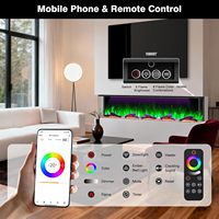 Insert de cheminée WiFi 3 faces 251 RGB Flame 100 pouces, chauffage encastré Kalsubo, 750W/1500W, contrôle par application et télécommande