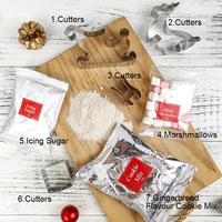 BespritGift Kit de biscuits de Noël traîneau et renne fait à la main 3D meilleur coffret cadeau de vacances du Nouvel An pour les cadeaux