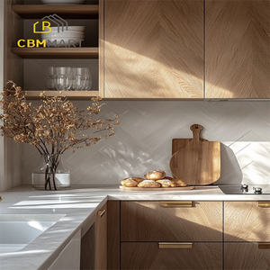 Armoires de cuisine CBMmart en placage de bois de <span class=keywords><strong>chêne</strong></span> <span class=keywords><strong>blanc</strong></span>, finition teinte, pour usage résidentiel - Product Image 1