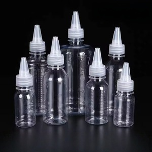 Botellas de Plástico con Punta Transparente de 50ml, 100ml y 500ml con Graduaciones, para Envasado de Pigmentos Líquidos - Product Image 1