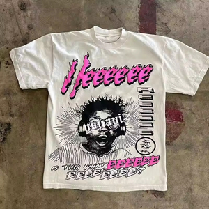 เสื้อยืดผ้าฝ้าย220กรัมเสื้อยืดคอกลมพิมพ์ลายสกรีนขนาดใหญ่น้ำหนักมาก - Product Image 1