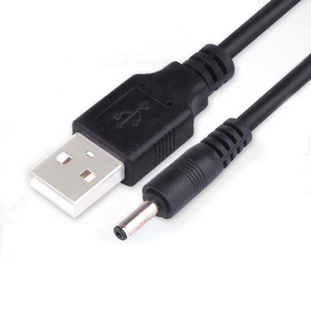 USB to 3.5mm DC 5V Power Supply Cable-1M Length PVC Material Computer Charging Adapter for Fans & Mini Speakers