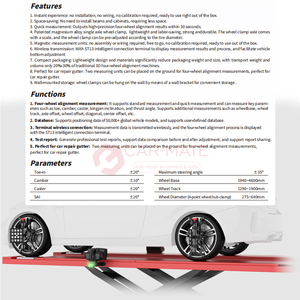 SmartSafe WA613 Kabellose 3D-Achsvermessung, Geringer Platzbedarf, Magnettechnologie, Schnelle Messung, Keine Installation und Verkabelung Erforderlich - Product Image 5