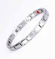 Usine Moins Cher Prix Magnétique Thérapie Bracelet Aimant Anion Or Noir Argent Or Rose Bracelet à Breloques pour Hommes Perles