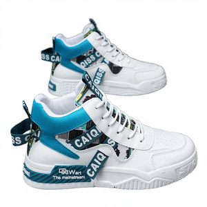 Chaussures de skate tendance et confortables pour hommes, à lacets, antidérapantes, respirantes, en cuir fendu, avec doublure adaptée pour toutes les saisons - Product Image 4