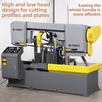 Scie à ruban horizontale hydraulique semi-automatique VA-35SAA pour la coupe de l'acier, de l'acier inoxydable et des métaux