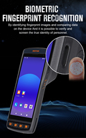 PDA industriel mobile de 5,5 pouces, scanner portable, communication RFID, 4G, appareil photo 13MP, garantie de 14 mois, en stock