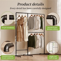 Porte-vêtements en métal moderne YIJIALE, support à vêtements, design gain de place, antirouille, pour armoire, cuisine, salle de bain, salon