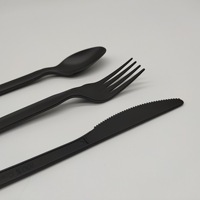 Couverts jetables biodégradables PLA personnalisés de 6/7 pouces pour les fêtes