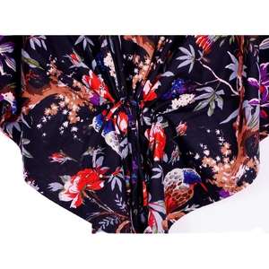 Nuevo Kaftán Floral de Algodón para Mujer, Estilo Boho con Estampado de Bloques, Vestido de Verano Suave y Transpirable, Precio al por Mayor - Product Image 6