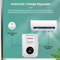 Stabilisateur de tension mural monophasé RUIKANG 5000VA, entrée 100-260V, sortie 220V, écran LCD, AVR, matériau PC, pour usage domestique