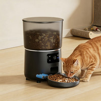 Distributeur automatique intelligent pour animaux de compagnie 4L avec caméra HD, double mode d'alimentation Wi-Fi/Tuya, écologique, en acier inoxydable 304 et plastique de qualité alimentaire, élégant