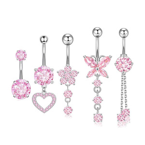 Zircone farfalla <span class=keywords><strong>ombelico</strong></span> anello pendente in acciaio titanio barra <span class=keywords><strong>ombelico</strong></span> <span class=keywords><strong>Piercing</strong></span> <span class=keywords><strong>oro</strong></span> placcato in acciaio inox cristallo gioielli da donna - Product Image 5