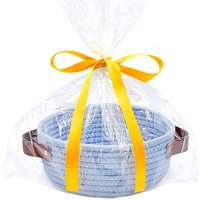 Panier de rangement en corde de coton écologique et durable, petit format, design mignon, idéal pour la salle de bain - Vente chaude