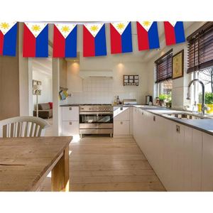 Philippines Filipino Polyester String <b>Flag</b> Bunting Decoration Pennant Banner for Outdoor and Indoor National Country Decor - Product Image 3