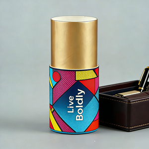 Emballage en <span class=keywords><strong>tube</strong></span> de papier personnalisé écologique pour baume à lèvres et déodorant, conteneur cosmétique en kraft à poussoir - Product Image 5