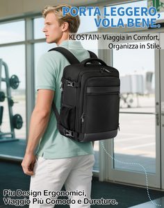 KLOSTAIN Zaino Ryanair 40x20x25, Bolsa de Viaje Aérea, Equipaje de <span class=keywords><strong>Mano</strong></span> 20L, Bolsa de Cabina para Hombre y Mujer, Trabajo, Senderismo, Escuela - Product Image 6