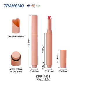 Estuche Personalizado para Tubo de Lápiz Labial en Forma de Corazón, Tipo Presión, Envase Vacío para Bálsamo Labial, para Empaque de Brillo Labial con Color - Product Image 2