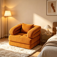 Sofá Cama Tatami Individual Moderno de Lujo, Sofá de Piso Compresible para Sala de Estar, Balcón, Interior del Hogar, Venta Directa de Fábrica