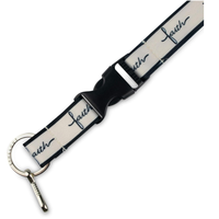 Impression personnalisée Je peux tout faire à travers le Christ qui me renforce la foi Philippiens Lanyard ID Holder Gift