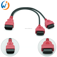 16 Pin OBD2 J1962 Male to Dual Female Y Splitter Extension Cable for Obd Scanner Code Recorder Devices