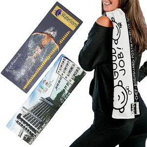 Toalha de suporte de fã com impressão personalizada de transferência de coração por atacado, toalha publicitária com estampa personalizada, toalhas promocionais