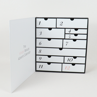 Calendrier de l'Avent de Noël personnalisé 24 jours boîte rose compte à rebours vide calendrier de l'Avent boîte sucré 12 jours