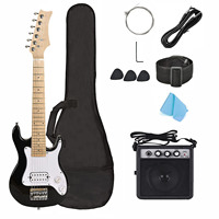 Travel ELECTRIC GUITAR 30 INCH MAPLE NECK BODY Glossy Finish Accessories Including 5 WATT AMPLIFIER OEM Beginner Humbucker