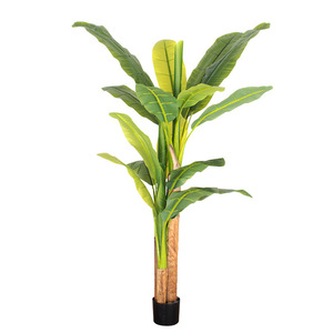 Grand arbre bananier tropical artificiel en pot, aspect réaliste, en plastique et tissu brillant, hauteur 80-280 cm, pour aménagement paysager et mariages - Product Image 5