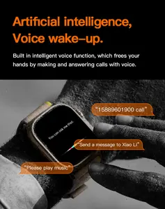 Оригинальные Смарт-часы T800 Ultra, мужские Смарт-часы 8 серии NFC с функцией всегда на дисплее, беспроводной зарядкой, датчиком температуры тела, Смарт-часы Iwo
