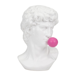 Scultura in Resina di Testa di Dio Greco con Accenti in Gomma Rosa per Decorazioni Domestiche, Bagno, Ufficio, Soggiorno - Product Image 2