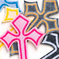 Patchs brodés thermocollants Croix Gothique, Appliques Religieuses Vintage, Vente en gros, Décoration DIY pour la réparation des trous sur vêtements et vestes