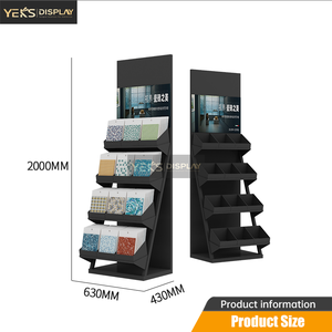 Tùy chỉnh bán buôn thân thiện với môi tầng thường vụ Rack hiển thị cho gạch gỗ cửa Thảm mẫu-hiện đại cổ điển cửa hàng bán lẻ hiển thị - Product Image 3