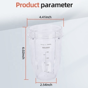 Taza Nutri Nija de 24oz, jarra de plástico para batidora - Product Image 3