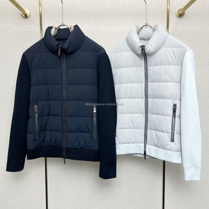 เสื้อแจ็คเก็ตดาวน์น้ำหนักเบาสำหรับผู้ชาย แขนเสื้อถักแบบไฮบริด ทรงพัฟเฟอร์ ด้านหน้าแบบควิลท์ แจ็คเก็ตลำลองสำหรับฤดูหนาว - Product Image 4