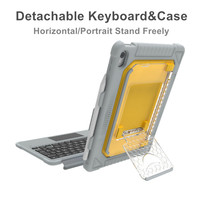 Nouvelle coque clavier intelligente pour iPad, détachable, antichoc, avec trackpad, deux supports réglables et support pour stylet