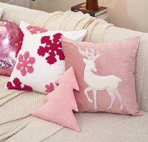 Factory Alien Shaped Polyester Plush Pillow Christmas Living Room Sofa Dress up <strong>Cushion</strong> Girl's <strong>Star</strong> Pink Embroidered Pillow Case - Product Image 6