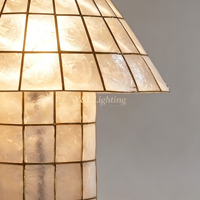 Lampe de table en mosaïque de champignons, lampe de bureau en nacre naturelle pour villa, hôtel, chambre à coucher, salle à manger, décoration intérieure