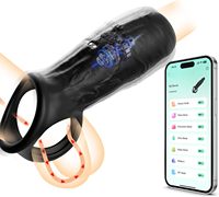 Anneau vibrant pour pénis à commande par application, manchon vibrant, extenseur de pénis, stimulation du point G, jouets sexuels pour hommes et couples adultes