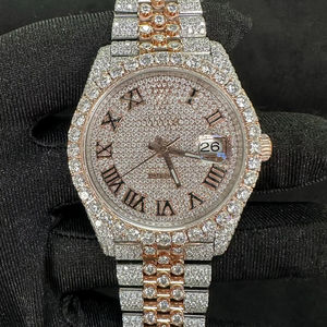 Reloj Mecánico de Lujo con Moissanita, Probador de Diamantes, Reloj con Incrustaciones de Diamantes, Reloj de Hombre con Bisel de Acero Inoxidable, Reloj de Rapero con Diamantes VVS - Product Image 1