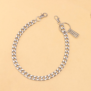 โซ่คล้องกางเกงโลหะชั้นเดียวสุดเก๋พร้อมจี้พู่ห้อยวงกลมสำหรับสวมใส่ทุกวัน เครื่องประดับแฟชั่นฮิปฮอป - Product Image 3